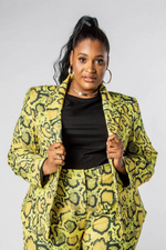 YELLOW PYTHON PRINT TWO-PIECE SET-MISCHUN