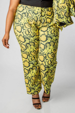 YELLOW PYTHON PRINT TWO-PIECE SET-MISCHUN