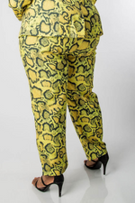 YELLOW PYTHON PRINT TWO-PIECE SET-MISCHUN